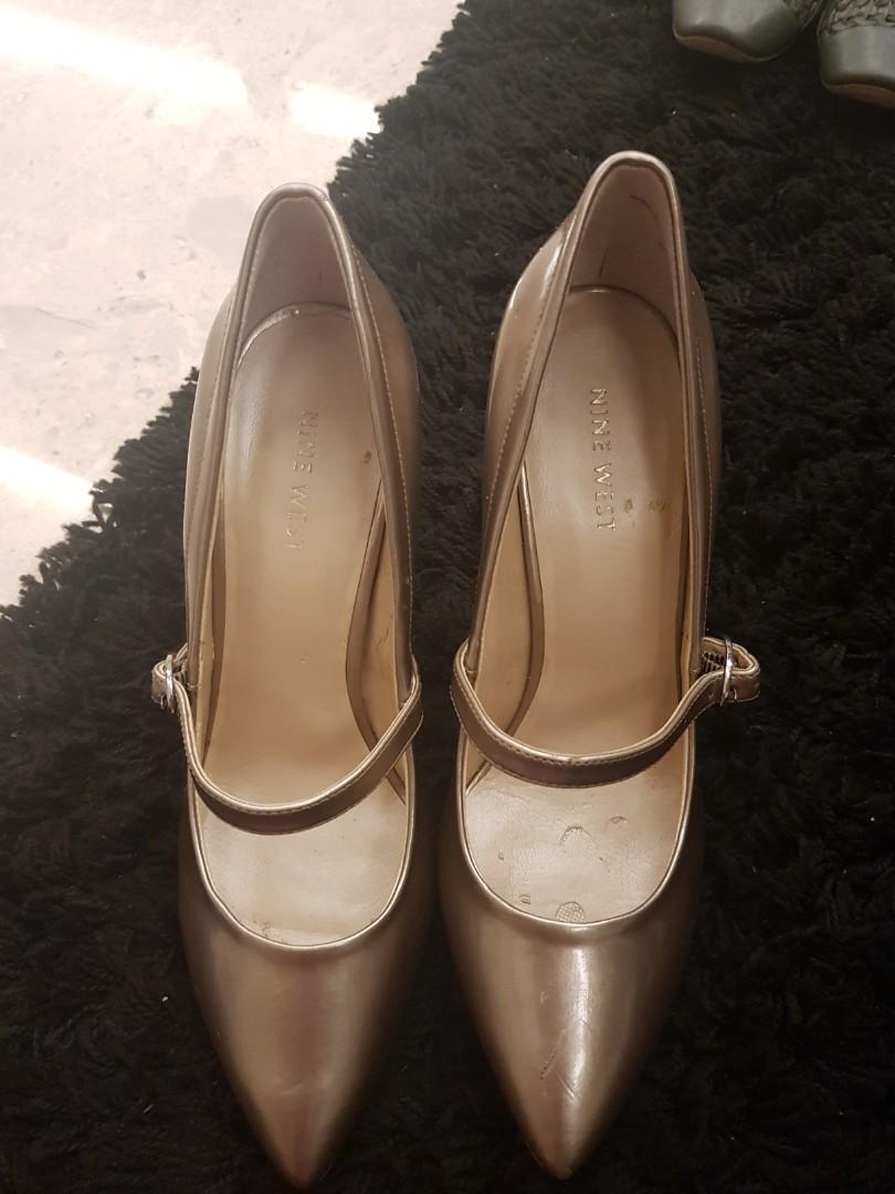 Nine west silver heels mary jane, Women 
