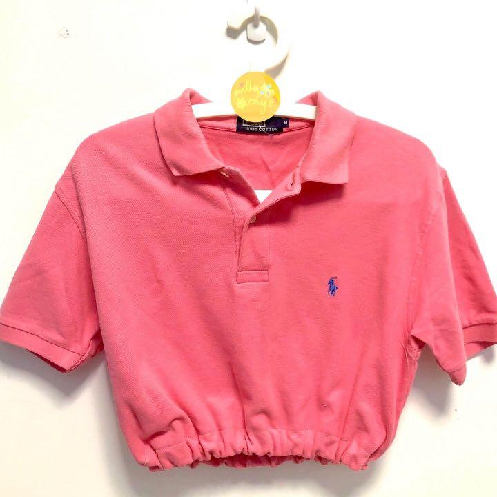 Pink Polo Ralph Lauren Cropped Top 