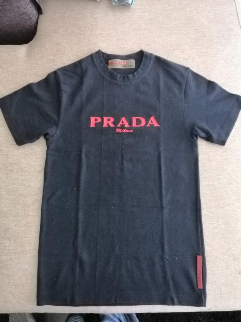 PRADA T SHIRT MADE IN ITALY unisex, Women's Fashion, Tops, Longsleeves on  Carousell