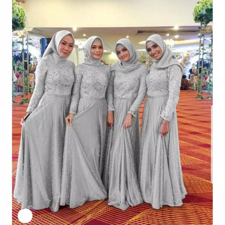 Bridesmaid muslimah dresses hot sale