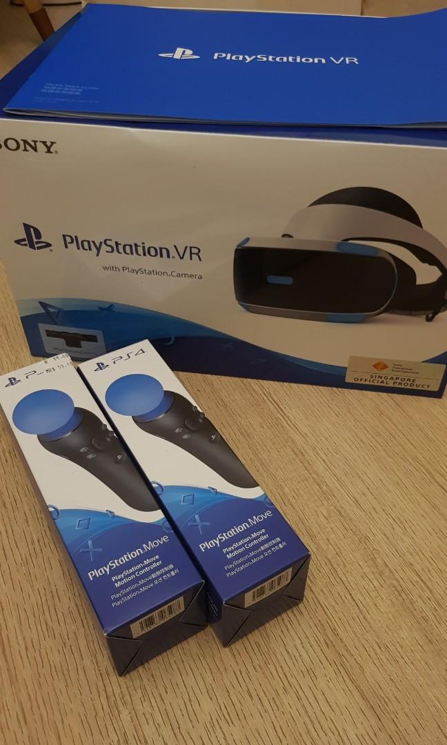 Psvr Gen 2 Headset Camera Bundle 2 Move Controllers Video Gaming Gaming Accessories Controllers On Carousell