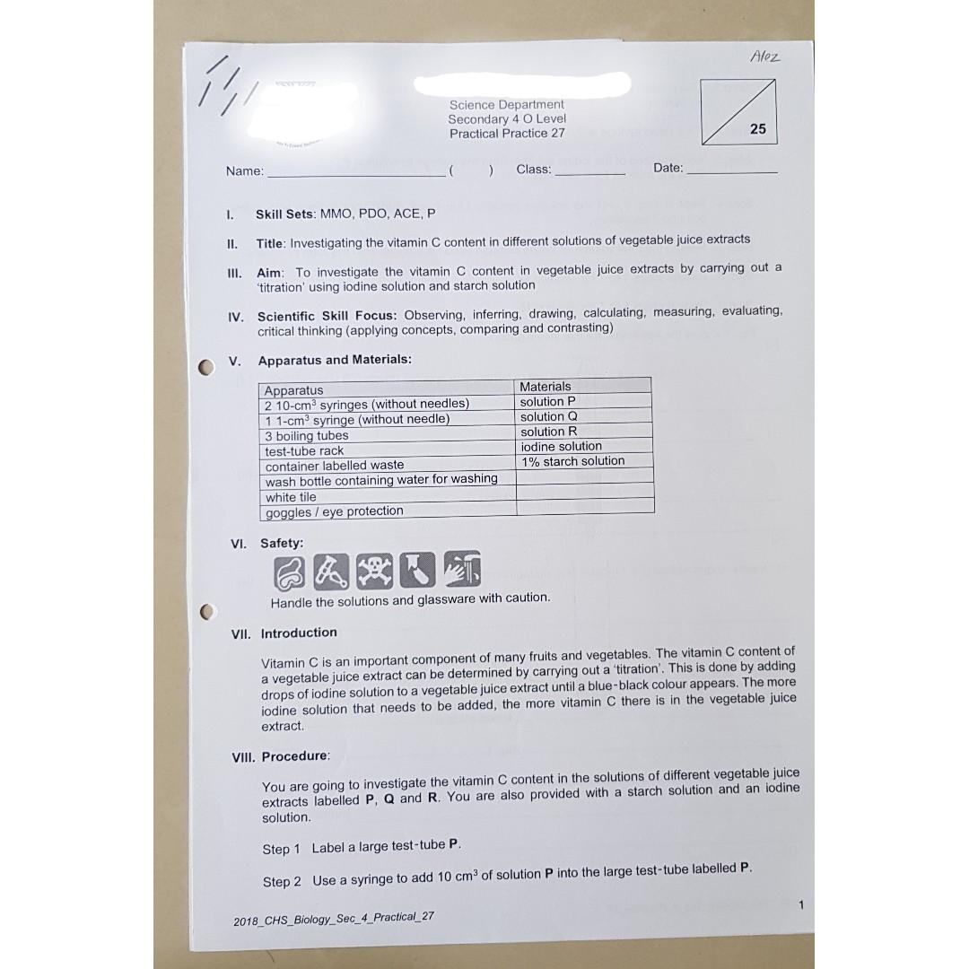 Pure Biology O Level Practice Papers Hobbies Toys Books Magazines Assessment Books On Carousell