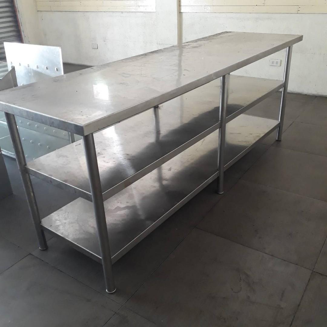 Stainless Kitchen Tables Cabinets Sink P60000 Package Home Furniture Furniture Fixtures Tables Chairs On Carousell