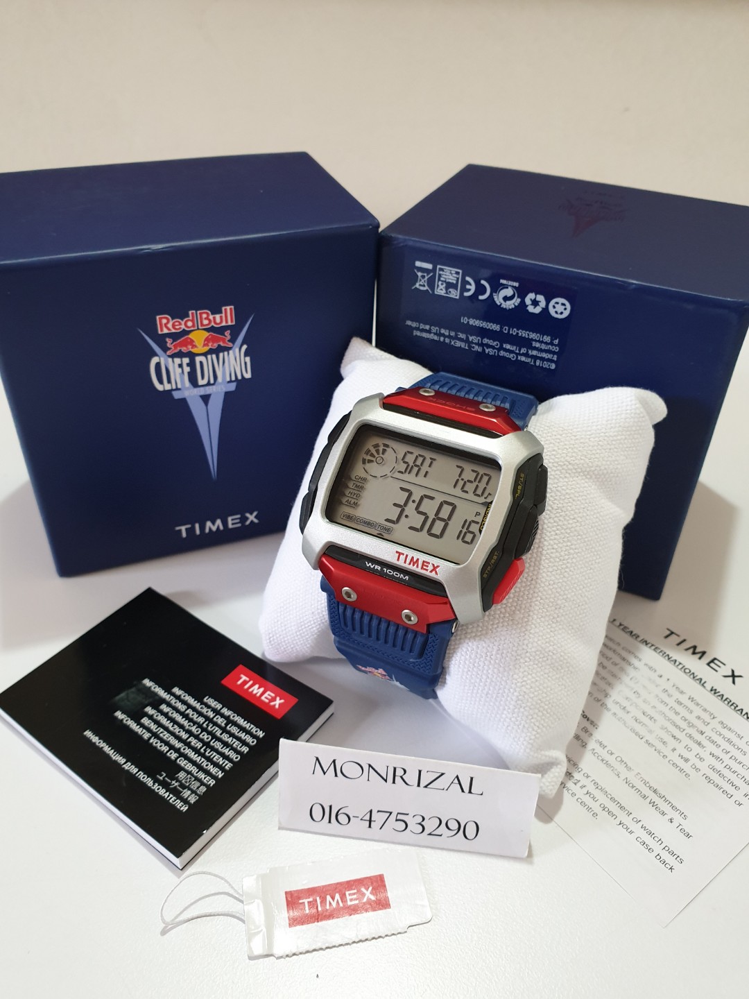 timex red bull watch