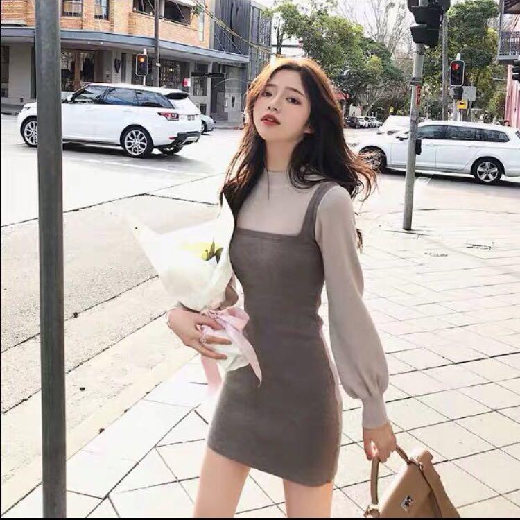 Ulzzang Knitted Claudia Black One Piece Dress Women S Fashion Clothes Dresses Skirts On Carousell
