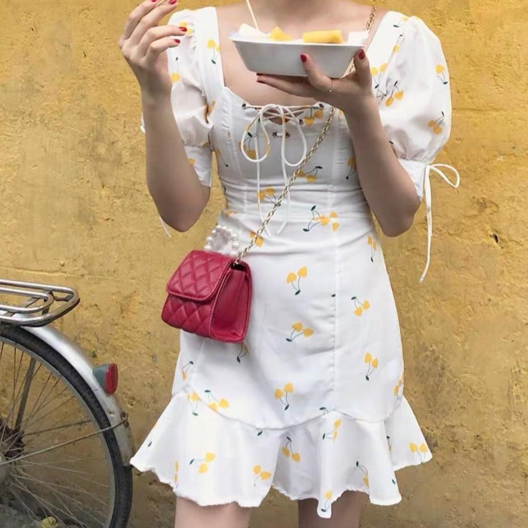 yellow cherry dress