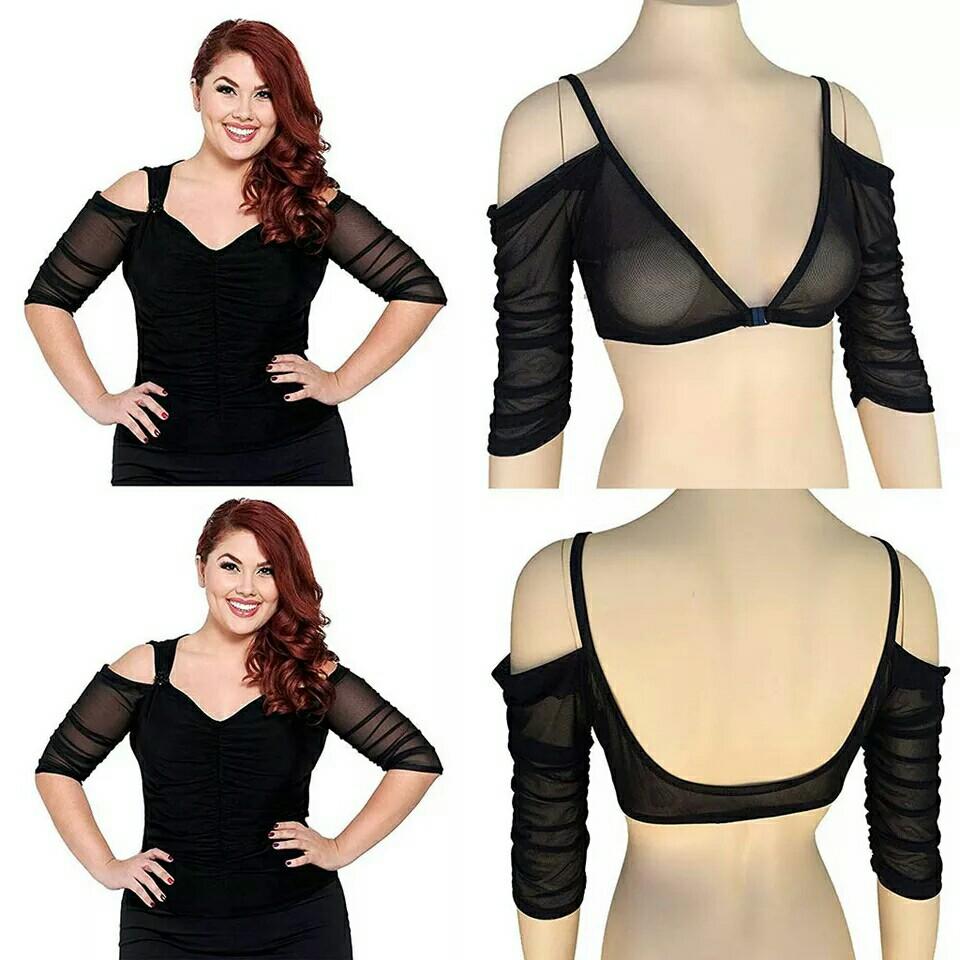 sheer crop top plus size