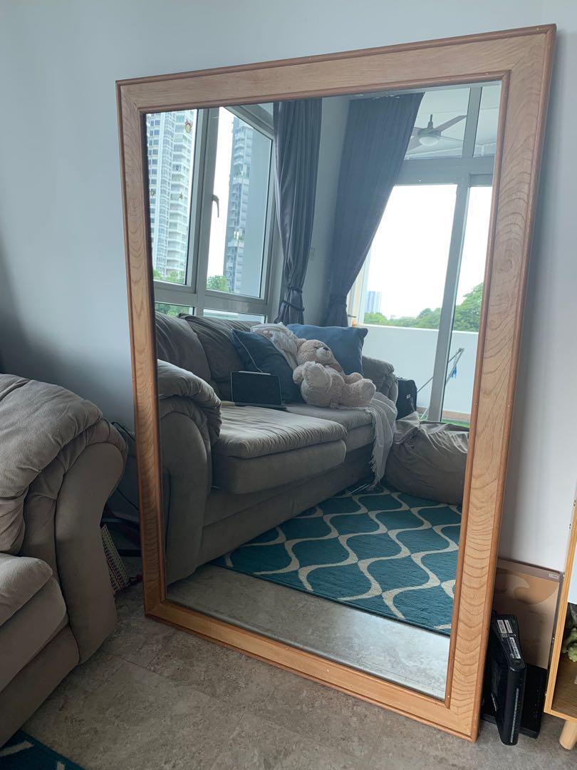Wooden frame big mirror, Furniture & Home Living, Home Decor, Mirrors