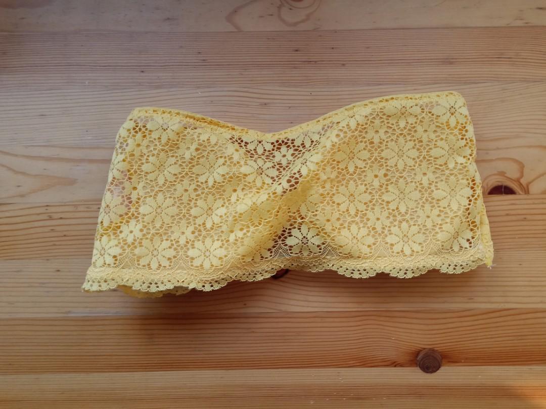 yellow lace bandeau
