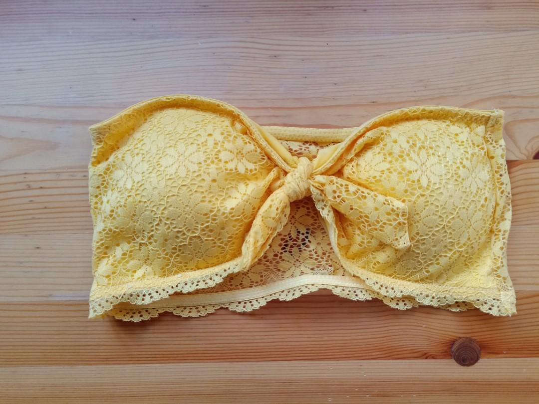 yellow lace bandeau