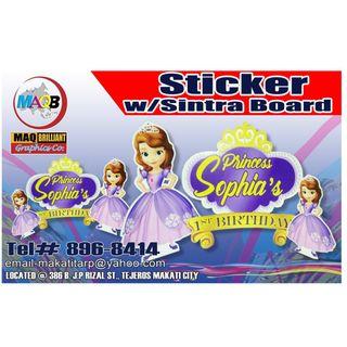 Sticker w/ Sintra Board