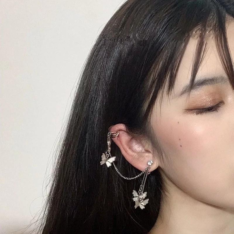 1163 Butterfly Cuff Tumblr Korean Style Earrings Po Women S