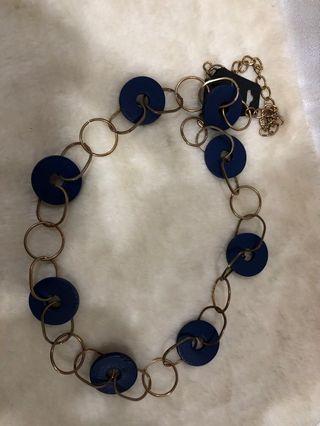 Kalung lilit biru yg bisa di pakai jg sebagai ikat pinggang