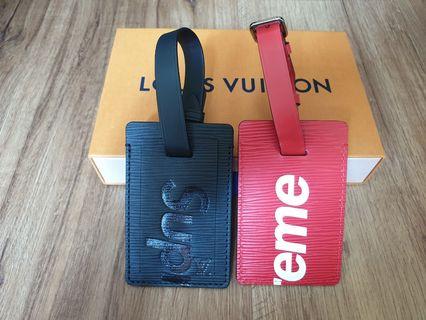 Louis Vuitton x Supreme luggage tags