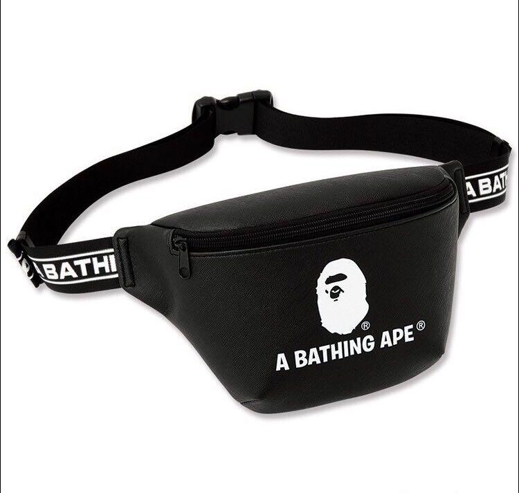 Bape waist bag black