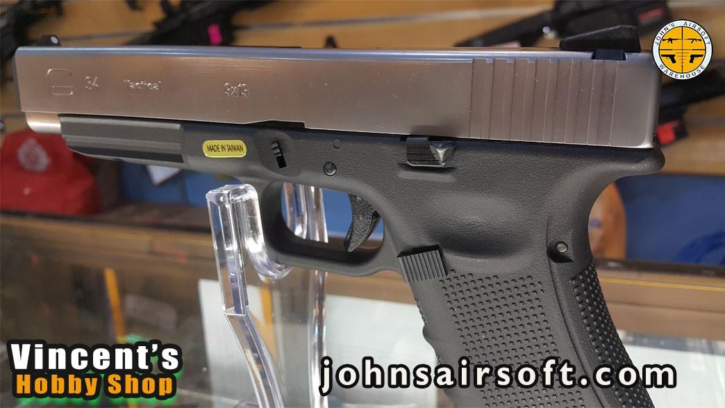 Airsoft WE GLOCK 34 GEN 4 BLK BODY SILVER SLIDE installment payment