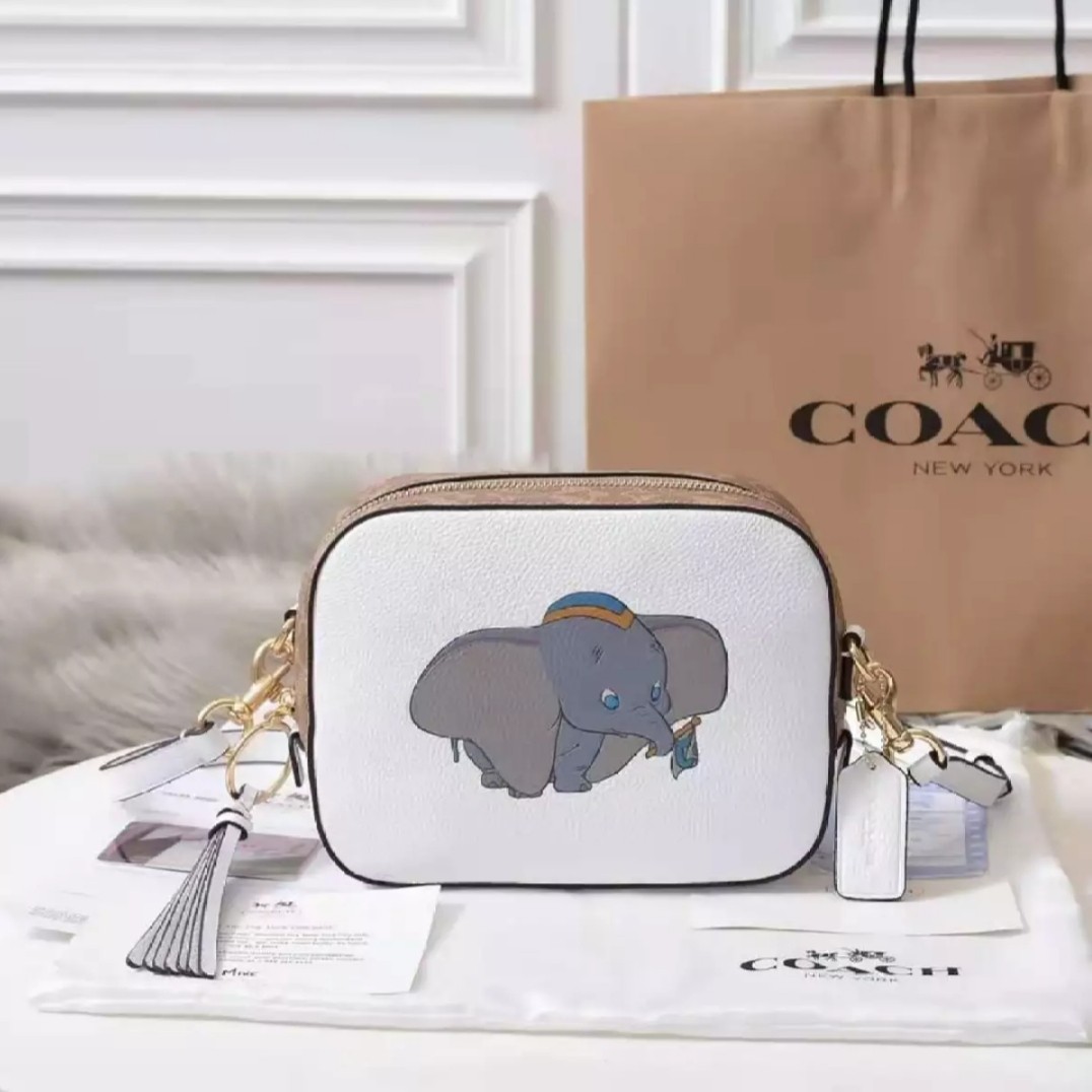 Authentic Coach Cute Elephant Camera Satchel Sling Bag Luxury
