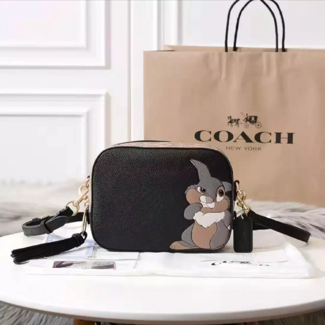 Authentic Coach Cute Rabbit Camera Satchel Sling Bag Luxury Bags