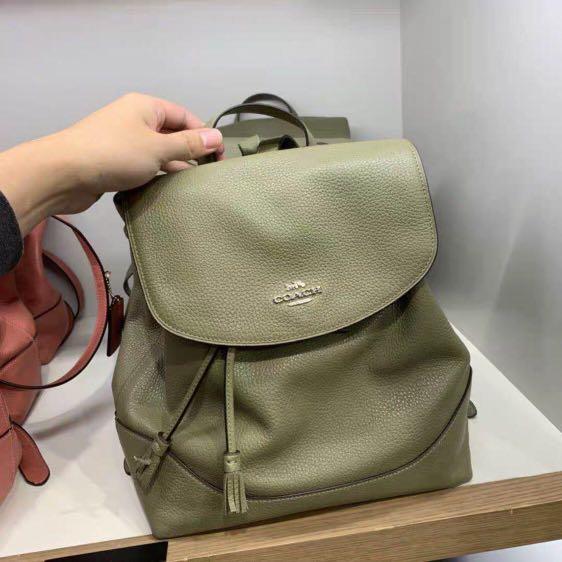 Coach elle deals backpack taupe