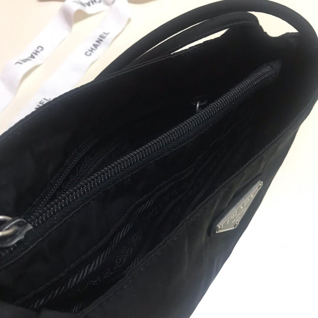 Authentic Prada Tessuto City Nero Shoulder Bag Handbag B7352 Very