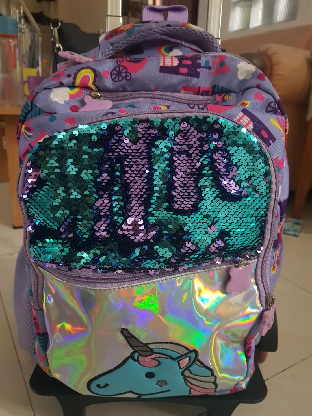 Backpack Smiggle tiruan Sequin Unicorn Tas Anak SD (KHUSUS HARI INI
