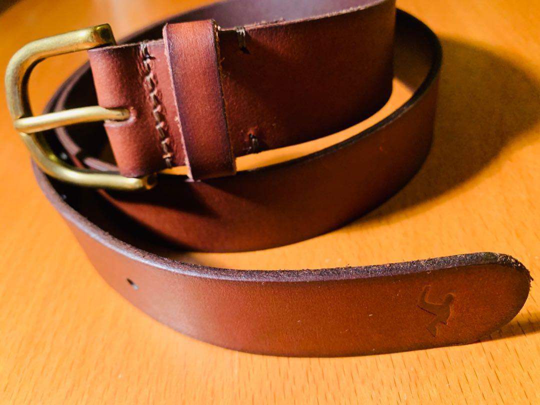 Brand New Hollister Brown Leather Belt Women s Fashion Watches Accessories Belts on Carousell