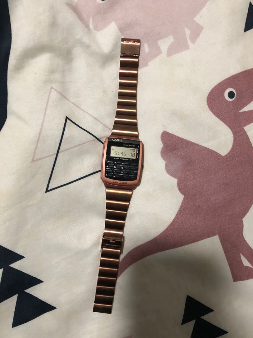 Casio Calculator Watch Rose Gold Luxury Watches on Carousell