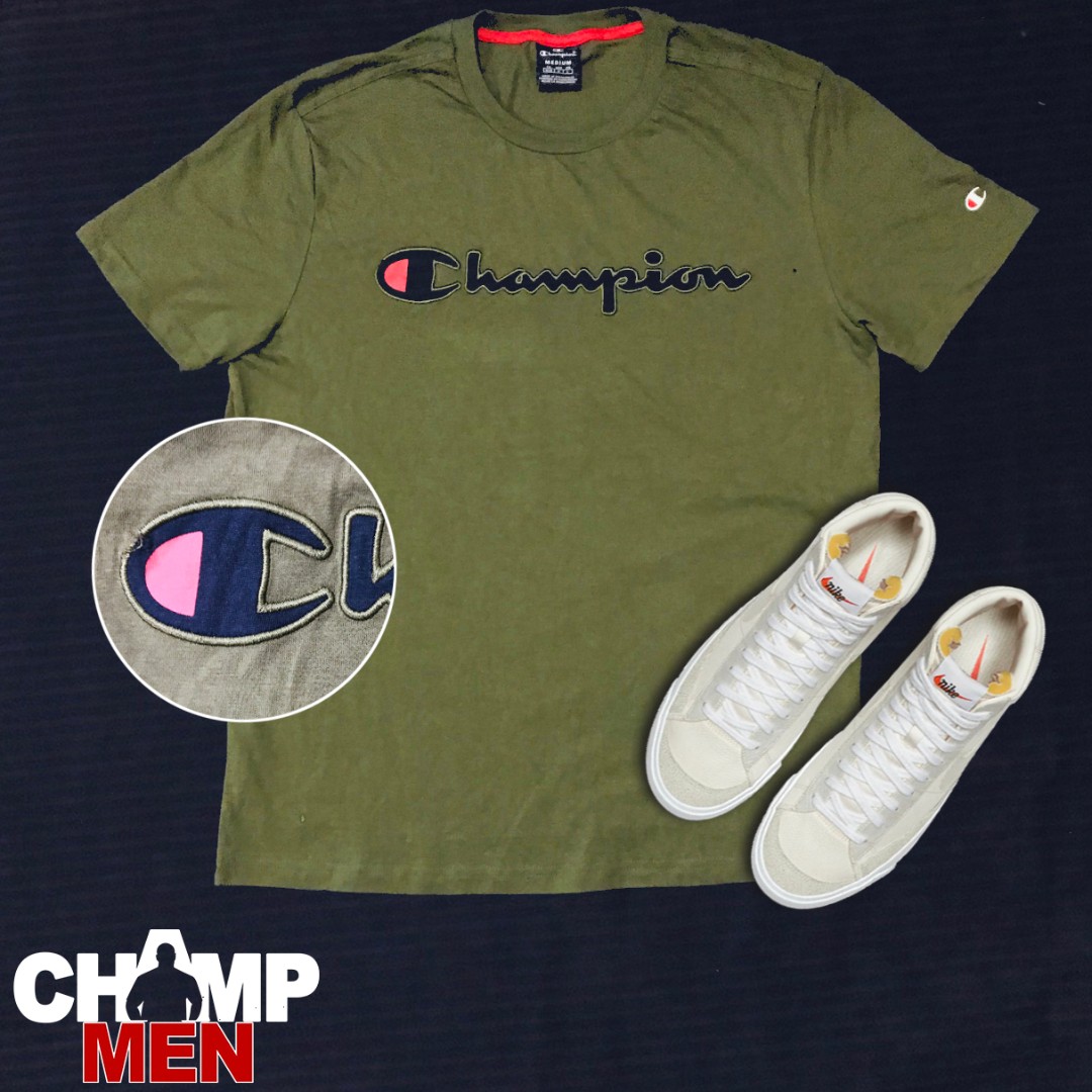 champion olive green shirt
