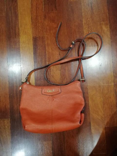 COACH ERGO KISSLOCK BURNT ORANGE LEATHER Y2K SATCHEL SHOULDER HANDBAG 12248  | eBay