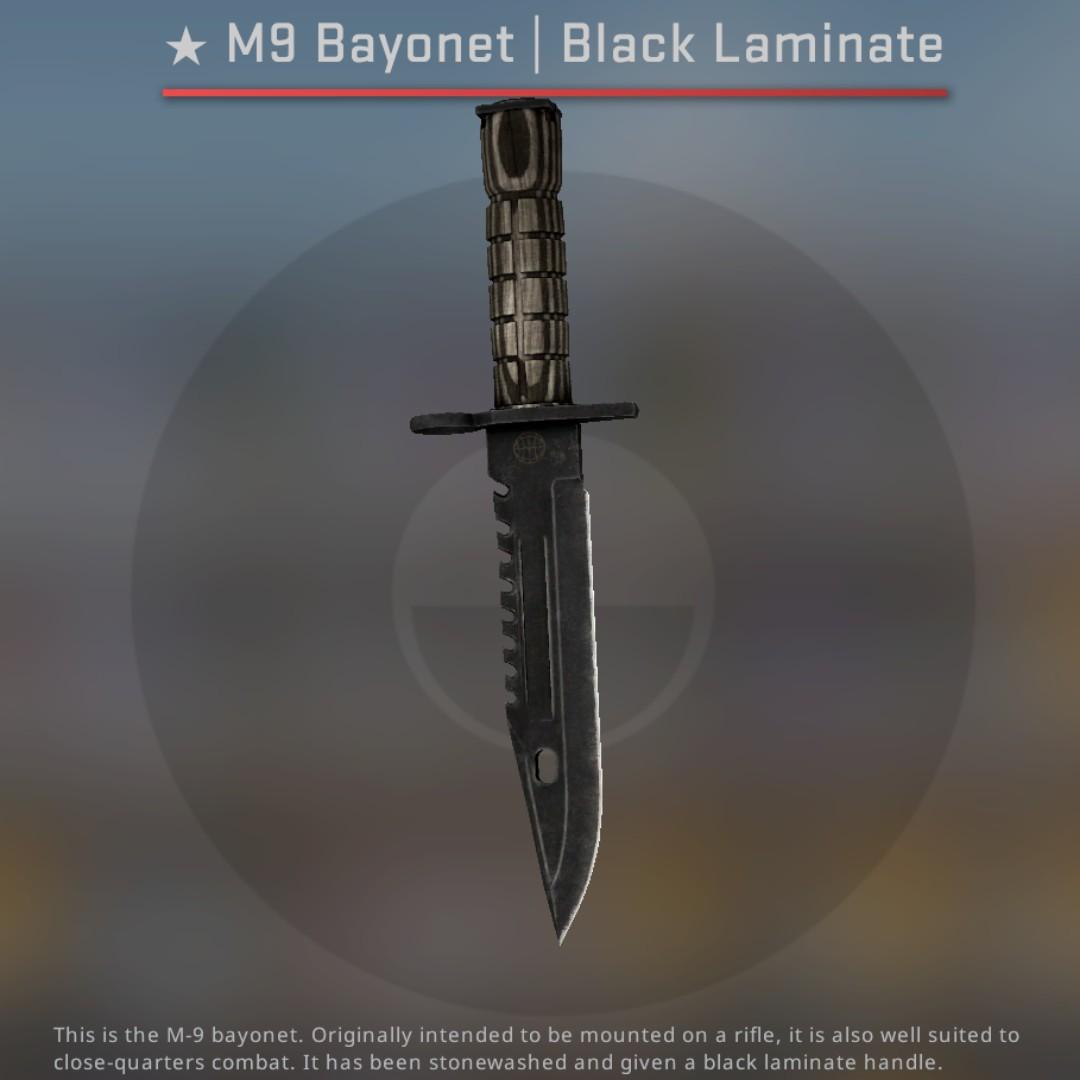 sirene Forsendelse klaver CSGO KNIFE - M9 BAYONET BLACK LAMINATE (BATTLE-SCARRED), Video Gaming,  Gaming Accessories, Game Gift Cards & Accounts on Carousell