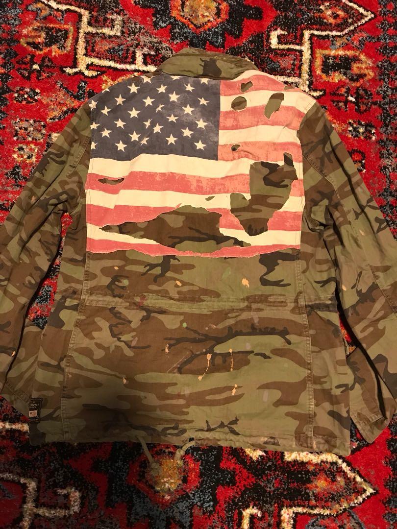 Ralph lauren denim hotsell and supply military jacket