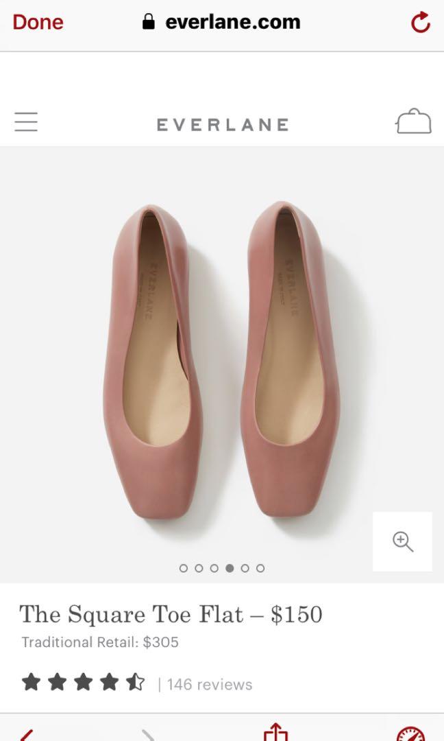 everlane square toe flat