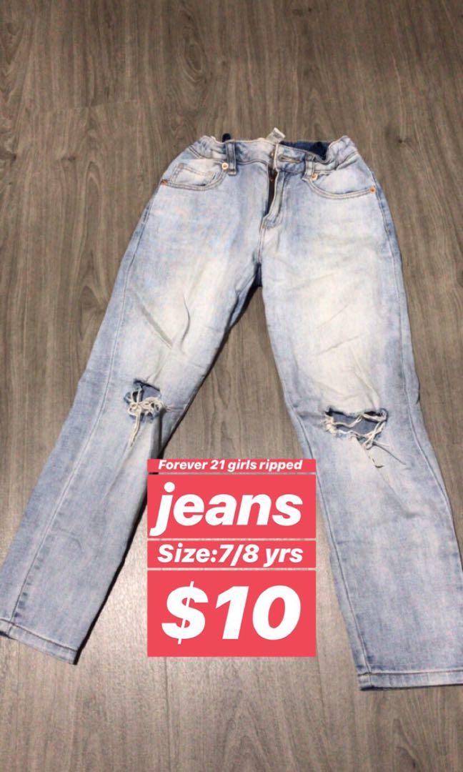 ripped jeans size 12