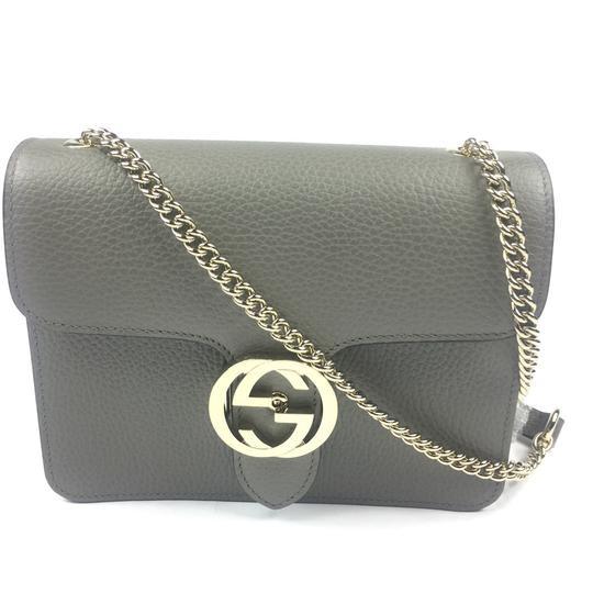 gucci gg closure leather chain crossbody