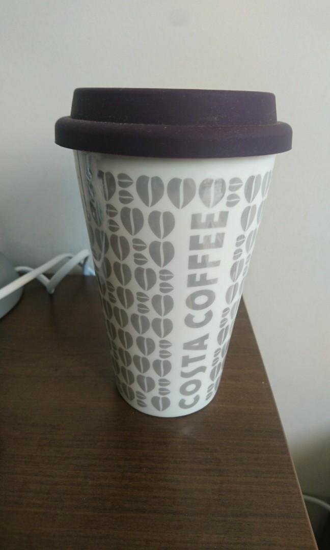 Heat retention coffee mug with sip hole lid, Furniture & Home Living