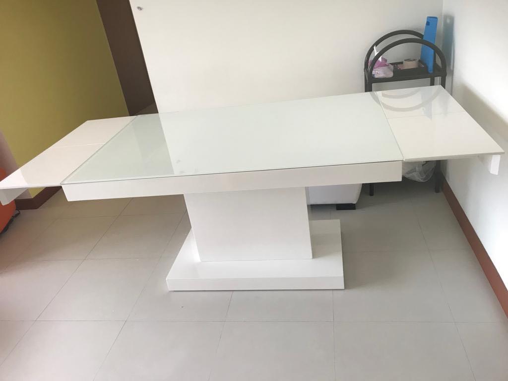 High Gloss White Dining Table 6 8 Paxs Furniture Tables