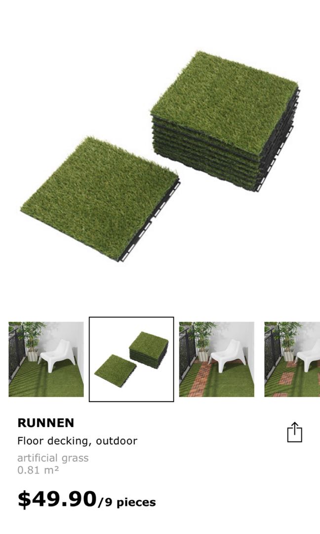 IKEA grass outdoor 9 pieces, Everything Else on Carousell