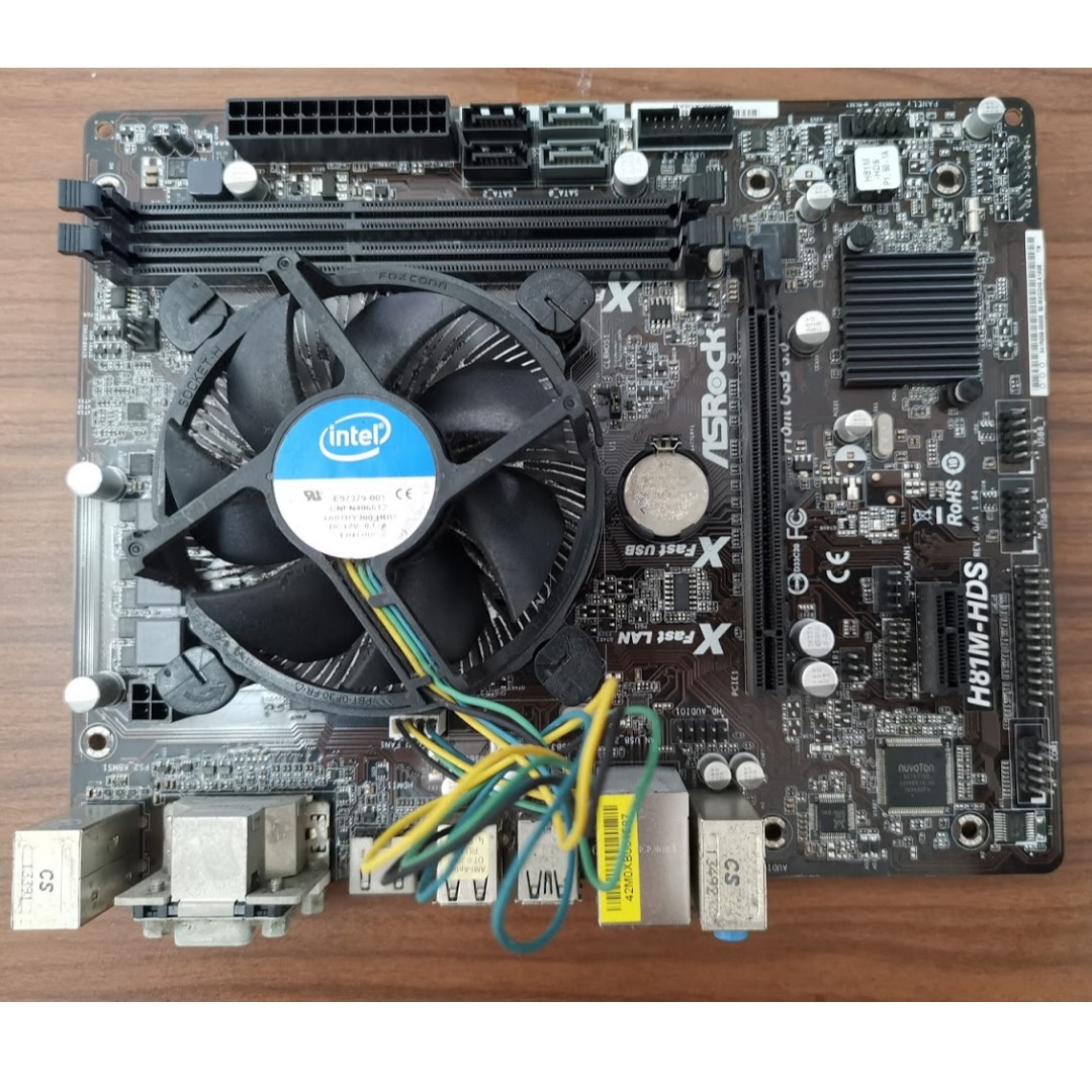 Intel i34130 CPU (3M Cache, 3.40 GHz) + Asrock H81MHDS Motherboard