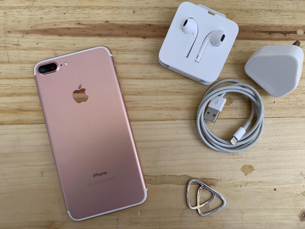 Iphone 7 Plus 256gb Rose Gold Fullset Original Telepon Seluler