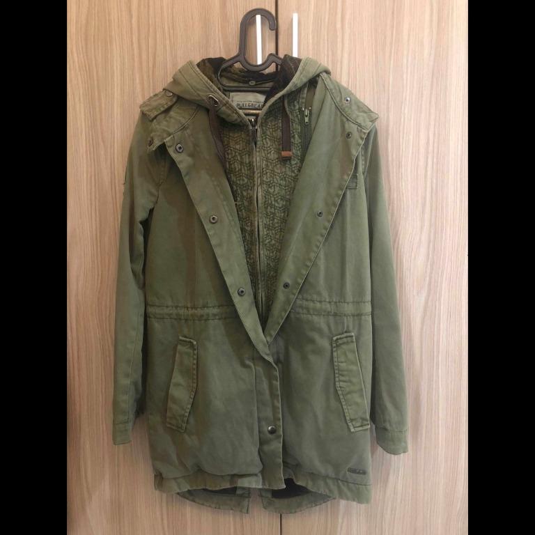 Jaket parka outlet pull and bear