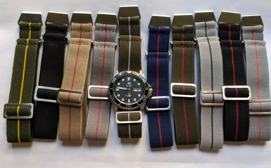 Elastic NATO strap 20mm & 22mm suitable for skx007 , skx009 , rolex , seiko  , panerai , seiko skx , tudor strap and others , Men's Fashion, Watches &  Accessories, Watches on Carousell