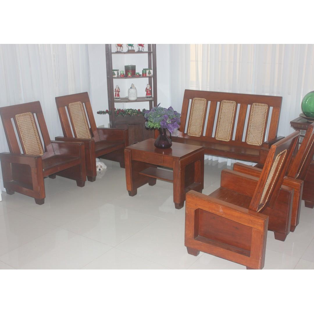 Narra ambassador sala set (6 pcs), Furniture & Home Living, Furniture