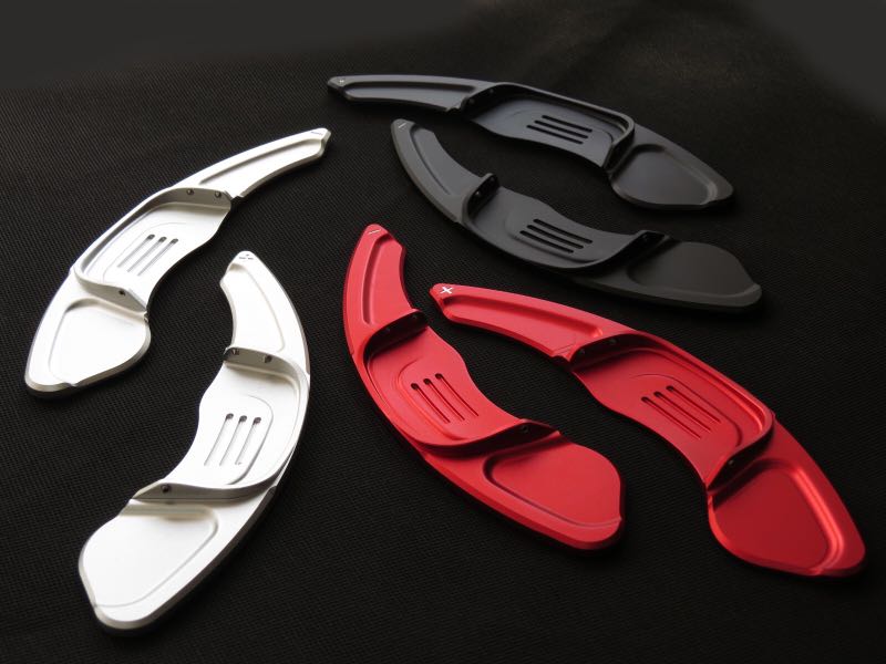 New CP0032 Steering Paddle Shifter Extension Golf Marks 7 7.5 MK7 Scirocco GTi R （Blue、Black、Red、Silver）