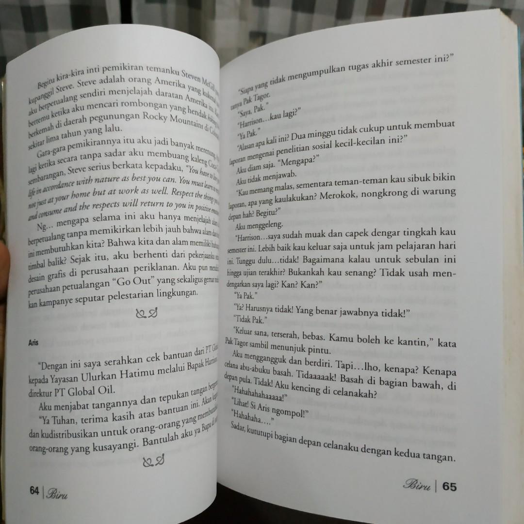 Novel BIRU Fira Basuki, Buku & Alat Tulis, Buku di Carousell