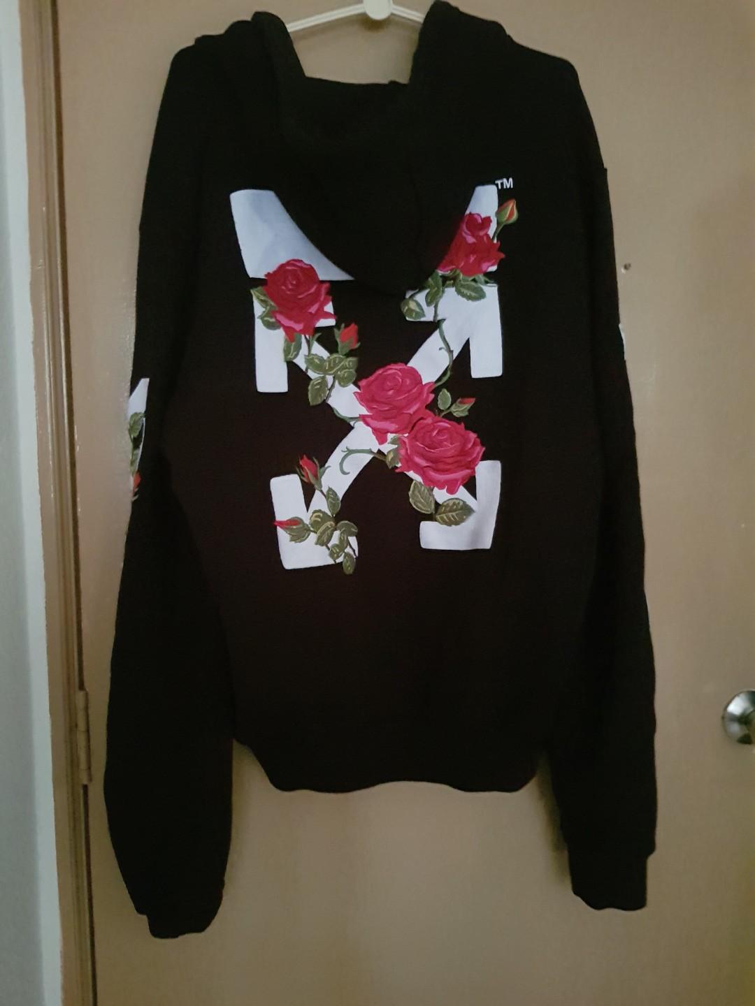 Off white rose hoodie