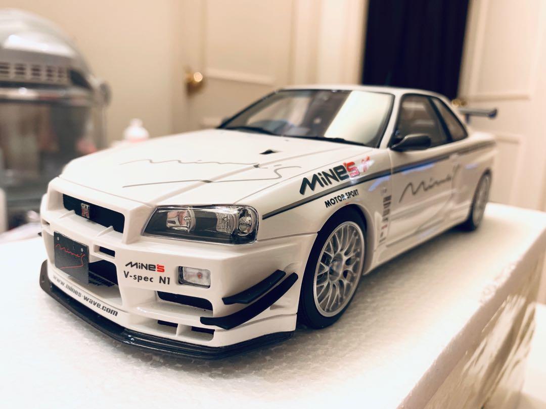 Otto Models 1 18 Nissan Skyline Gtr R34 Mines Edition Pearl White 手辦車模型完成品 興趣及遊戲 收藏品及紀念品 明星周邊 Carousell