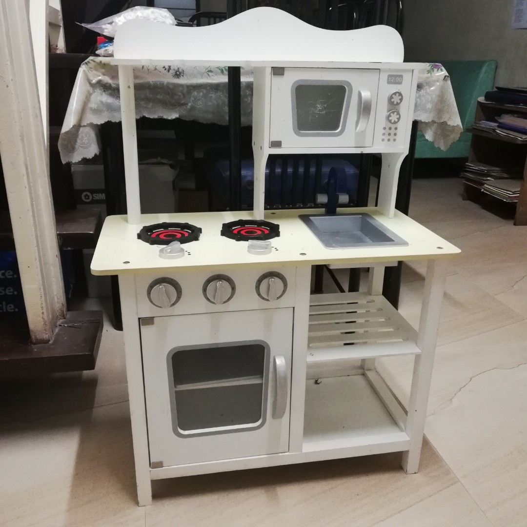 Preloved Wooden Kitchen Set Babies Kids Infant Playtime On Carousell