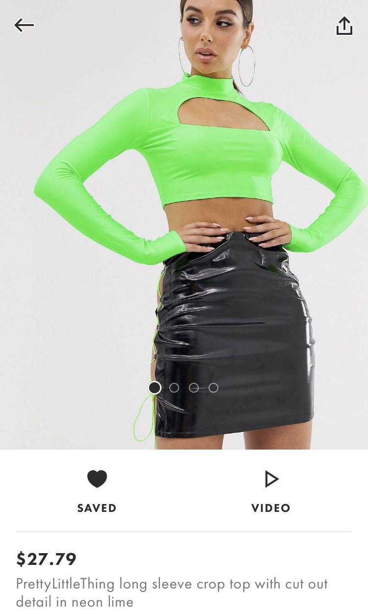 Pretty little thing hot sale neon crop top