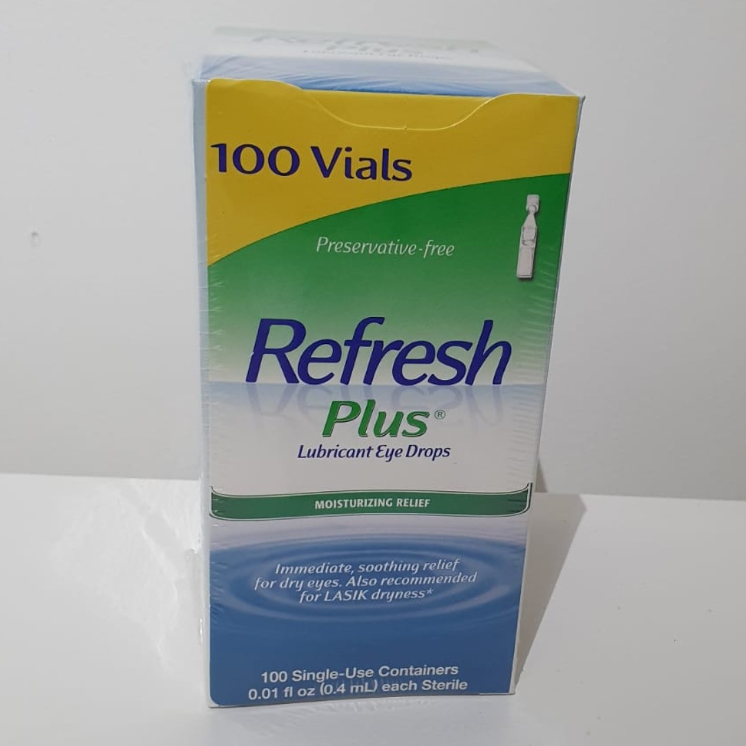Refresh Plus (100 Vials) Lubricant Eye Drops (Expiry date Aug 2020 / 1