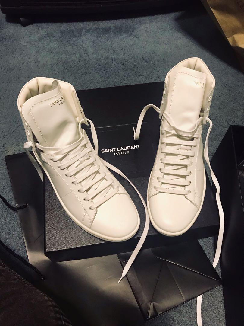 Ysl white high tops clearance